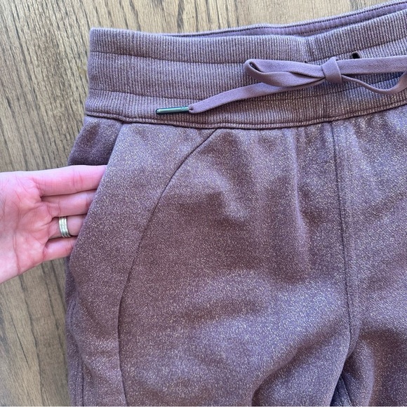 Lululemon Scuba High-Rise Jogger Sparkle Smoky Topaz Brown Size 4 Comfy Lounge - Picture 8 of 13